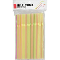 Flexible Neon Straws - 9 1/2