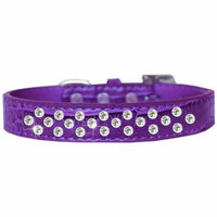 Sprinkles Clear Jewel Croc Dog Collar Purple Size 12