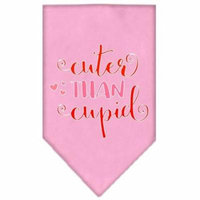 Cuter Than Cupid Screen Print Bandana Light Pink Small