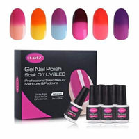CLAVUZ 6pcs Soak Off UV LED Thermal Temperature Color Changing Gel Nail Polish Manicure 8ml Nail Art Lacquers New Start Gift Set C002
