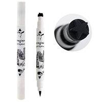 Ragdoll50 Professional Eyeliner Long Lasting Liquid Eyeliner Pencil with Star Heart Shape Stamp Tattoo, Black