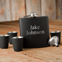 Personalized Flask & Shot Glass Gift Box Set
