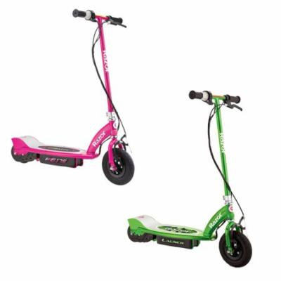 Razor Motorized Rechargeable Electric Powered Kids Scooters, 1 Pink & 1 Green