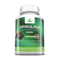 Totally Products Non-GMO Spirulina 500mg Maximum Strength with Blue Green Algea Super Food
