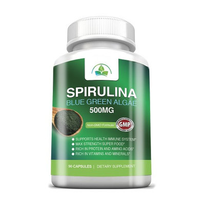 Totally Products Non-GMO Spirulina 500mg Maximum Strength with Blue Green Algea Super Food