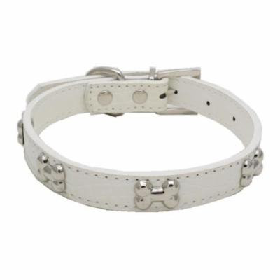 Mosunx Exquisite Adjustable Buckle Metal Bone Dog Puppy Pet Collars