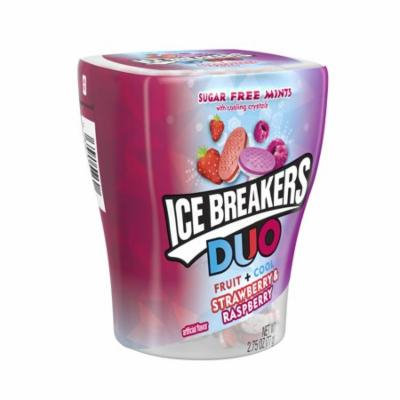 Ice Breakers Duo, Strawberry & Raspberry Flavored Breath Mints , 2.75 Oz