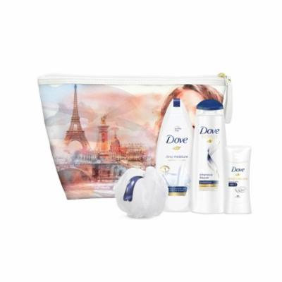 Dove 5-Pc Paris Beauty Gift Set with BONUS Pouf & Makeup Bag (Body Wash, Shampoo, Deo)