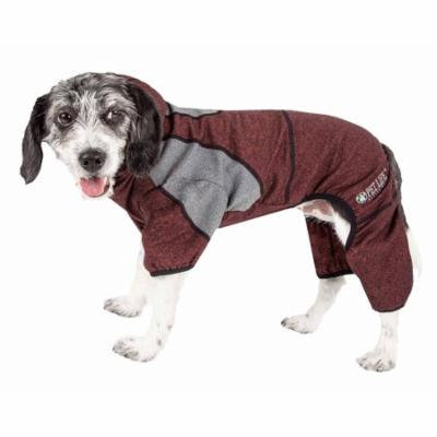 Pet Life ® Active 'Fur-Breeze' Heathered Performance 4-Way Stretch Two-Toned Full Bodied Hoodie