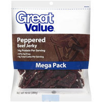 Great Value Peppered Beef Jerky Mega Pack, 10 oz