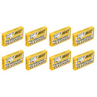 BIC Chrome Platinum Double Edge Safety Razor Blades, 40 Count + FREE Assorted Purse Kit/Cosmetic Bag Bonus Gift