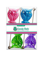 Melville Candy Company Glitter Owl Candy Large Lollipops Boxed Gift Set