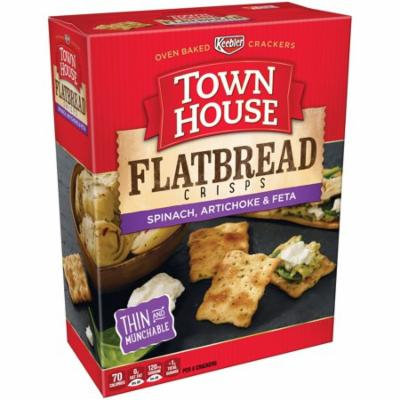 (2 Pack) Keebler Town House Spinach, Artichoke, & Feta Flatbread Crisps, 9.5 oz
