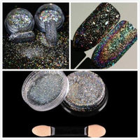 Nail Laser Flakes Mirror Glitter Dust Chrome Shimmer Powder Nail Art Pigment DIY