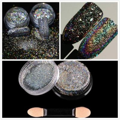 Nail Laser Flakes Mirror Glitter Dust Chrome Shimmer Powder Nail Art Pigment DIY