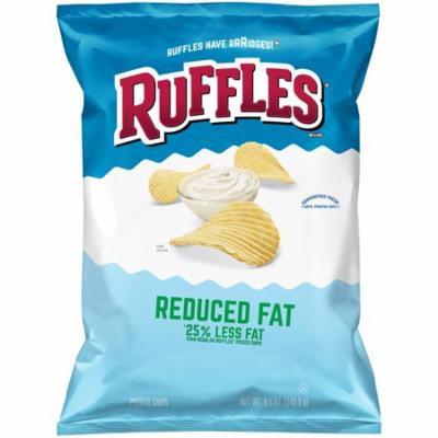 (3 Pack) Ruffles Reduced Fat Potato Chips, 8.5 oz Bag
