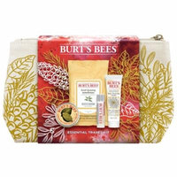 Burt's Bees Essentials Travel Kit Holiday Gift Set, 4 Skin Care Products - Cleansing Towelettes, Deep Cleansing Cream, Cuticle Cream and Lip Balm