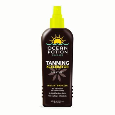 Ocean Potion Xcelerator Spray Gel For Indoor & Outdoor Tanning 8.5oz Each