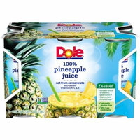 (8 Pack) DOLE 100% Pineapple Juice 6-6 fl. oz. Cans
