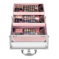 The Color Workshop Encased in Beauty Train Case Makeup Gift Set, 116 Pieces