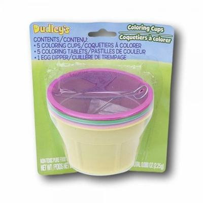 Dudleys Easter Egg Dying Coloring Cups with Dye Tablets - 5 Ct