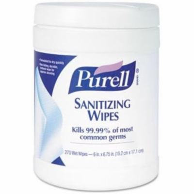 6 Pack - Purell Sanitizing Skin Wipe Purell Canister Benzalkonium Chloride Citrus Scent 270 Count