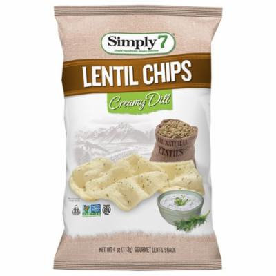 Simply7 Lentil Chips Creamy Dill, 4 Ounce (6 Pack)