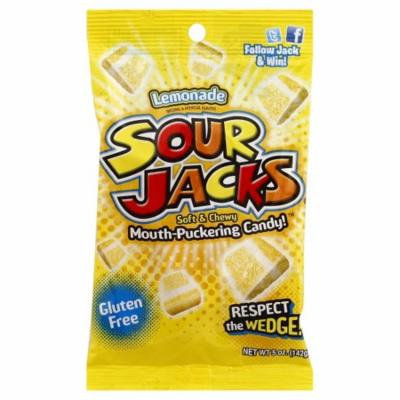 (8 Pack) Sour Jacks Mouth-Puckering Candy! Lemonade Soft & Chewy Candy, 5 oz