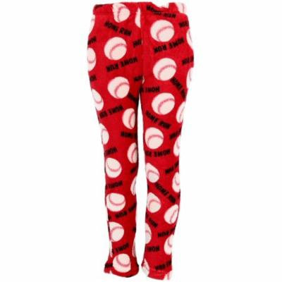 CTM Boy's Coral Fleece Patterned Pajama Pants
