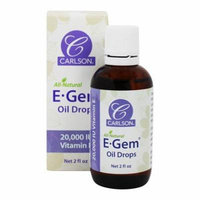 E Gem Natural Vitamin E Nourishing Oil Drops 20000 IU - 2 oz. by Carlson Labs (pack of 2)