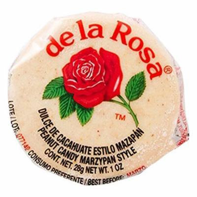 Mexican Candy De La Rosa Marzipan Peanut Candy 1 OZ each - 30 Pack of Dulces Mexicana