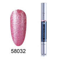 Lagunamoon Nail Art Pens 3ml UV LED Super Bling Gel Polish Nail Glitter Sand Platinum Gel Polish Pen 58032