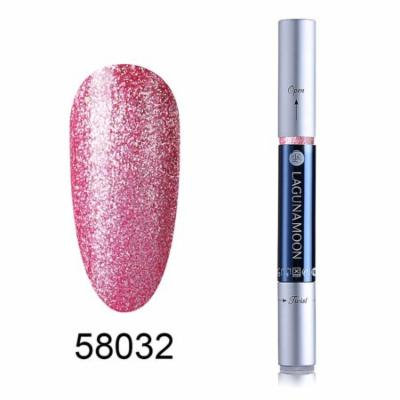 Lagunamoon Nail Art Pens 3ml UV LED Super Bling Gel Polish Nail Glitter Sand Platinum Gel Polish Pen 58032