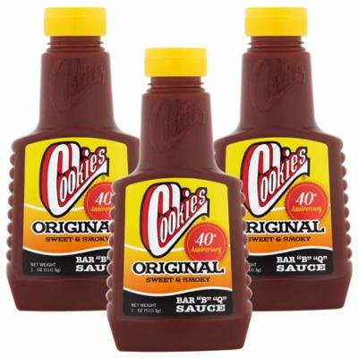 (3 Pack) Cookies Original Sweet & Smoky Bar ''B'' ''Q'' Sauce, 18 oz