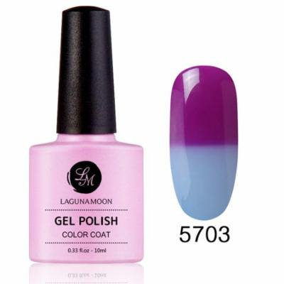 Lagunamoon Temperature Color-Changing Gel Polish Soak Off UV LED Nail Art Long Lasting Varnish Elegant Manicure 5703