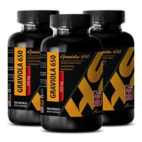 Kidney health supplements - GRAVIOLA EXTRACT - Pure soursop - 3 Bottles 300 Capsules