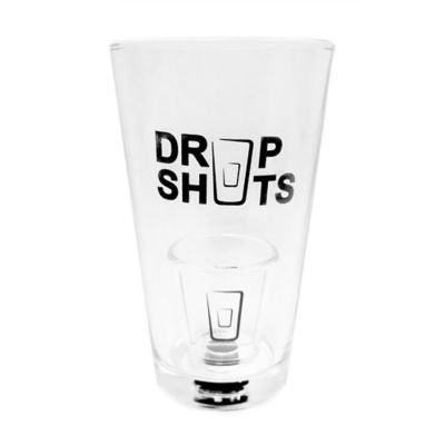 Brookstone Drop Shots Pint Glass Set