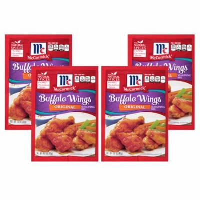 (4 Pack) McCormick Original Buffalo Wing Seasoning Mix, 1.6 oz