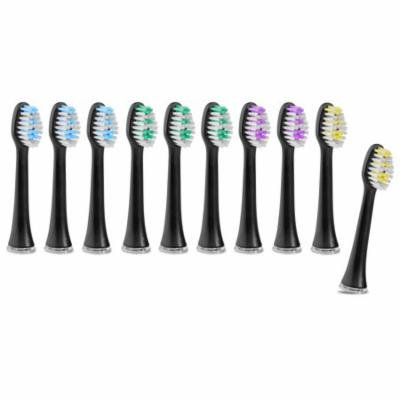 SimpliSonic Replacement Heads for SIMPLI102 Black Sonic Toothbrush (10-Pack)