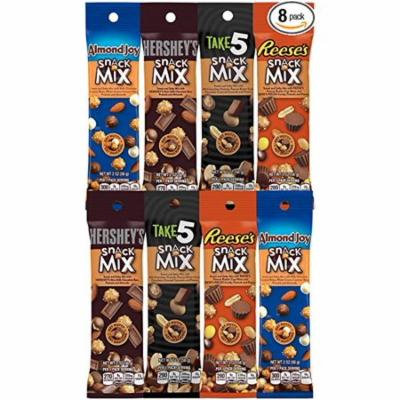 Bulk Bundle Variety of Take 5 - Almond Joy - Reese's - Hershey’s Snack Mix (8 Pack), 2 oz Tubes
