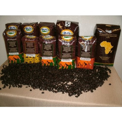 Ola's Exotic Super Premium Coffee Organic Uganda Bugisu AA Whole Bean Coffee, 32-Ounce Bag