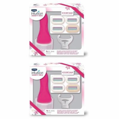 Schick Intuition Variety Pack Includes: (Pack of 2) + Makeup Blender Sponge