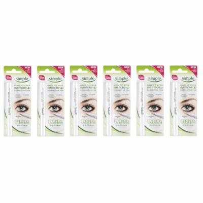 Simple Kind To Eyes Eye Make-up Corrector Pen, Fixes Makeup Mistakes (Pack of 6) + Makeup Blender Sponge
