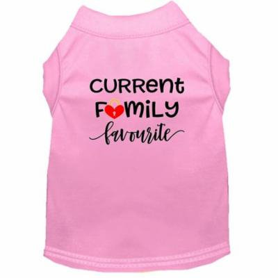 Family Favorite Screen Print Dog Shirt Light Pink XS