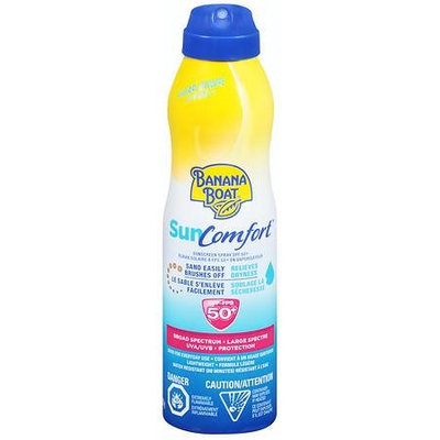 Banana Boat SunComfort Clear Spray Sunscreen, SPF 50+ 6.0 fl oz(pack of 6)
