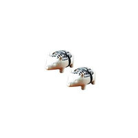 Two's Company Pig Soap Dish with Shea Butter Scent Bar Soap Set of 2