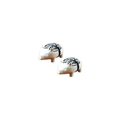 Two's Company Pig Soap Dish with Shea Butter Scent Bar Soap Set of 2