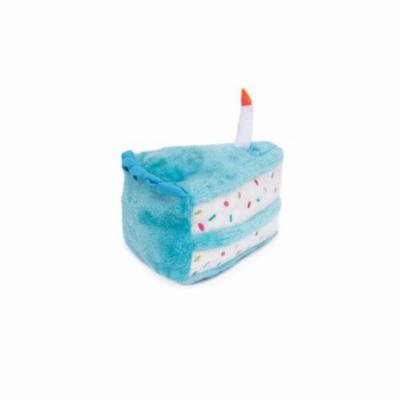ZippyPaws Plush Birthday Cake Dog Toy - Blue - One Size