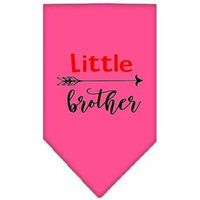 Little Brother Screen Print Bandana Bright Pink Large