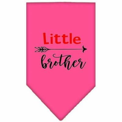 Little Brother Screen Print Bandana Bright Pink Large